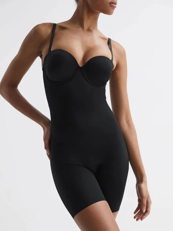 Women Reiss Lingerie Shapewear Firming Strapless MidThigh Bodysuit With Cups Black Women Reiss Lingerie Shapewear Firming Strapless MidThigh Bodysuit With Cups Black