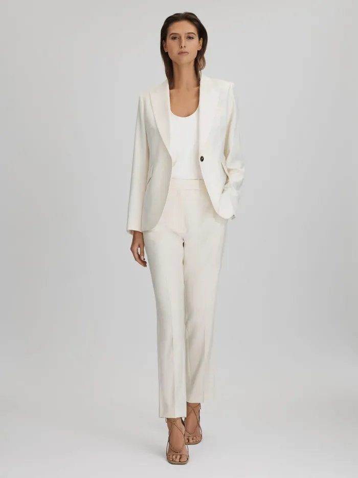 Women Reiss Suits and Tailoring Millie Slim Fit Suit Trousers Cream