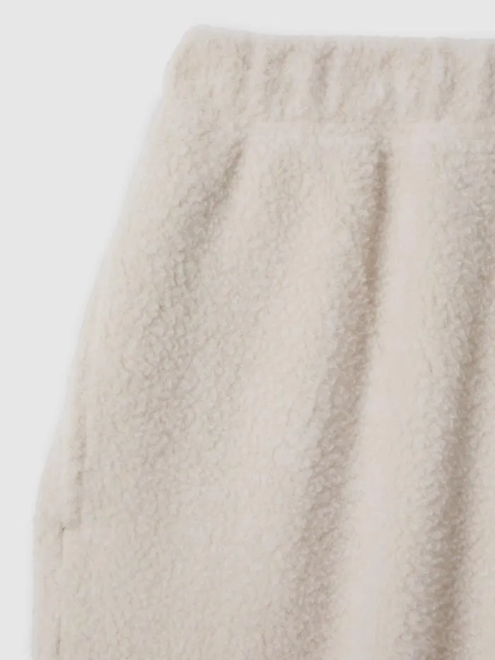 Women Reiss Sweats Hoodies and Joggers American Good American Sherpa Crew Neck Jumper Tusk White