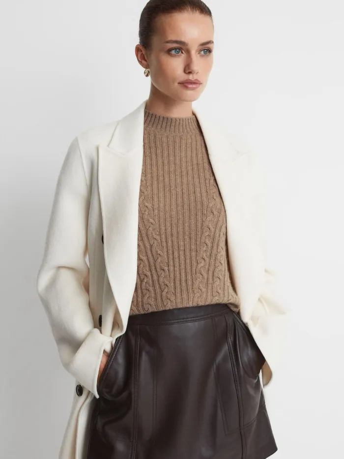 Women Reiss Vests Thompson Madeleine Thompson WoolCashmere Crew Neck Vest Oatmeal