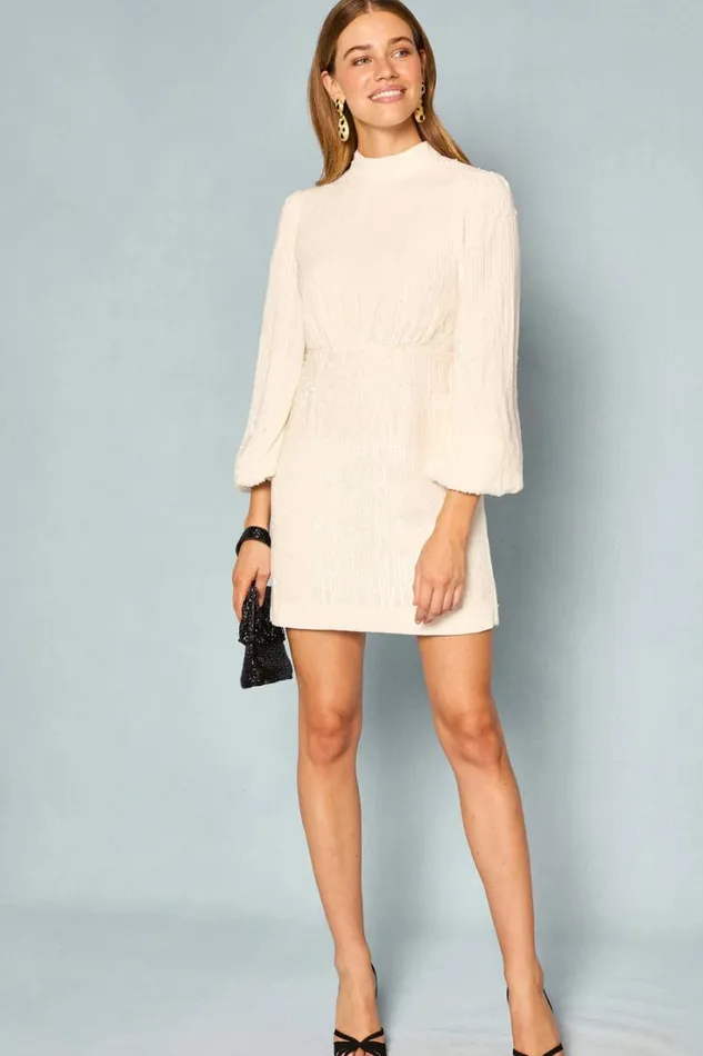 Women RIXO All Bridal Lara Sequinned Mini Dress Ivory Sequin