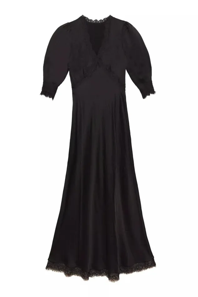 Women RIXO All Clothing Annina Midi Dress Black
