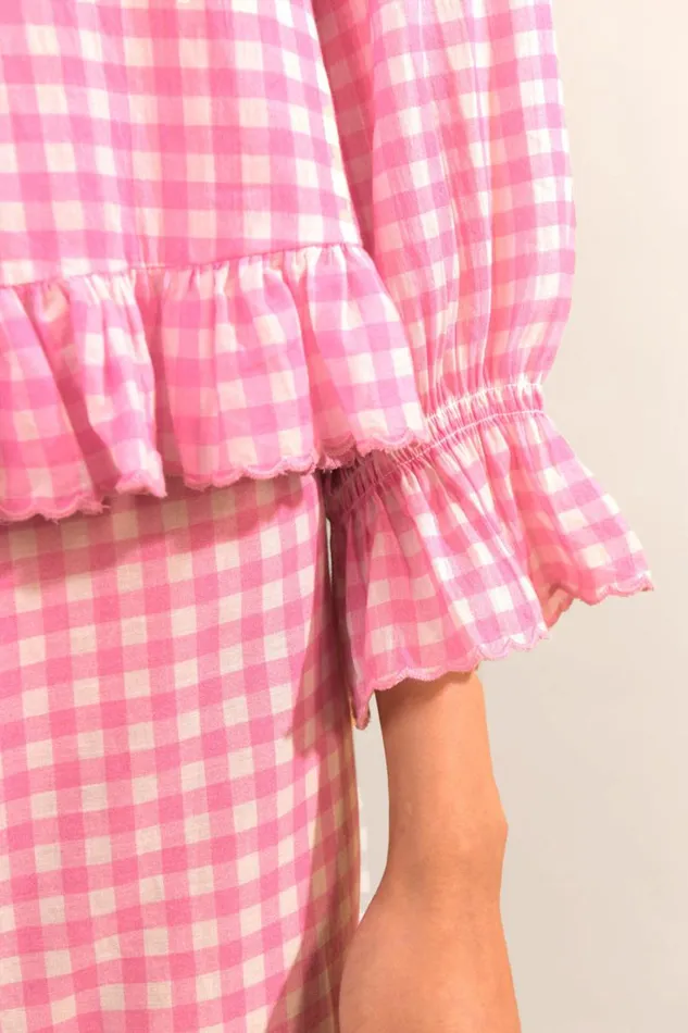 Women RIXO All Clothing Bobbie Cotton Coord Gingham Lilac