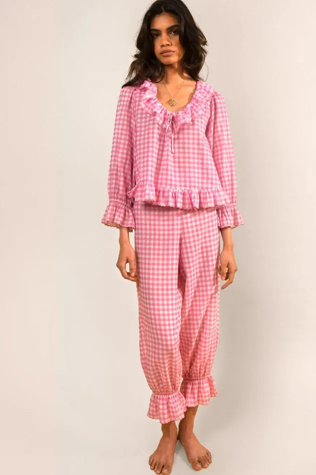 Women RIXO All Clothing Bobbie Cotton Coord Gingham Lilac