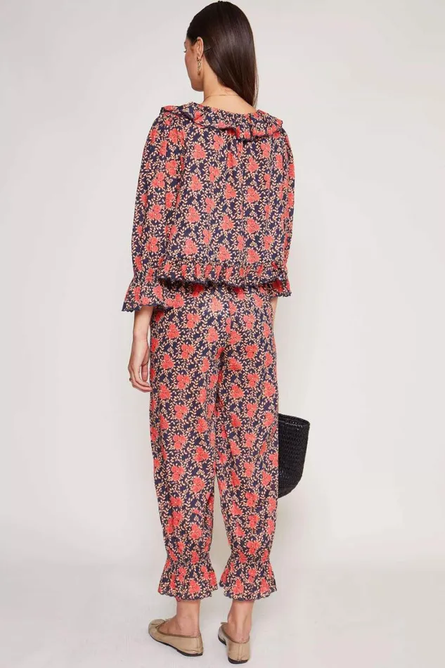 Women RIXO Last Chance Bobbie Cotton Pyjamas Rennie Rose Blue