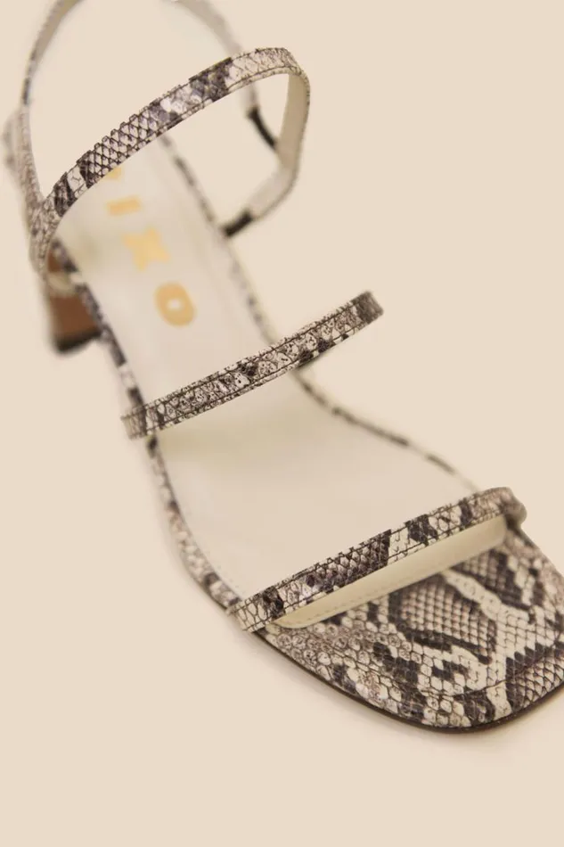 Women RIXO Shoes Ciervo Leather Sandals Snakeskin