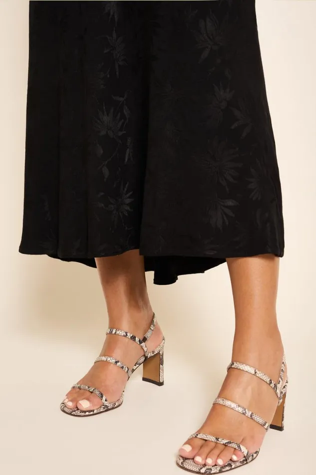 Women RIXO Shoes Ciervo Leather Sandals Snakeskin