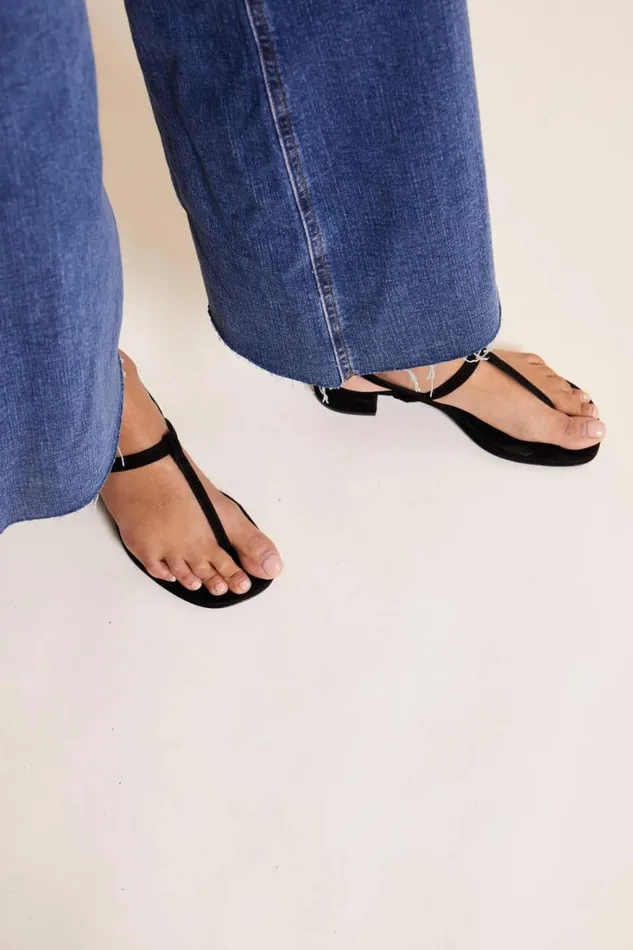 Women RIXO Shoes Mads Suede Sandals Black