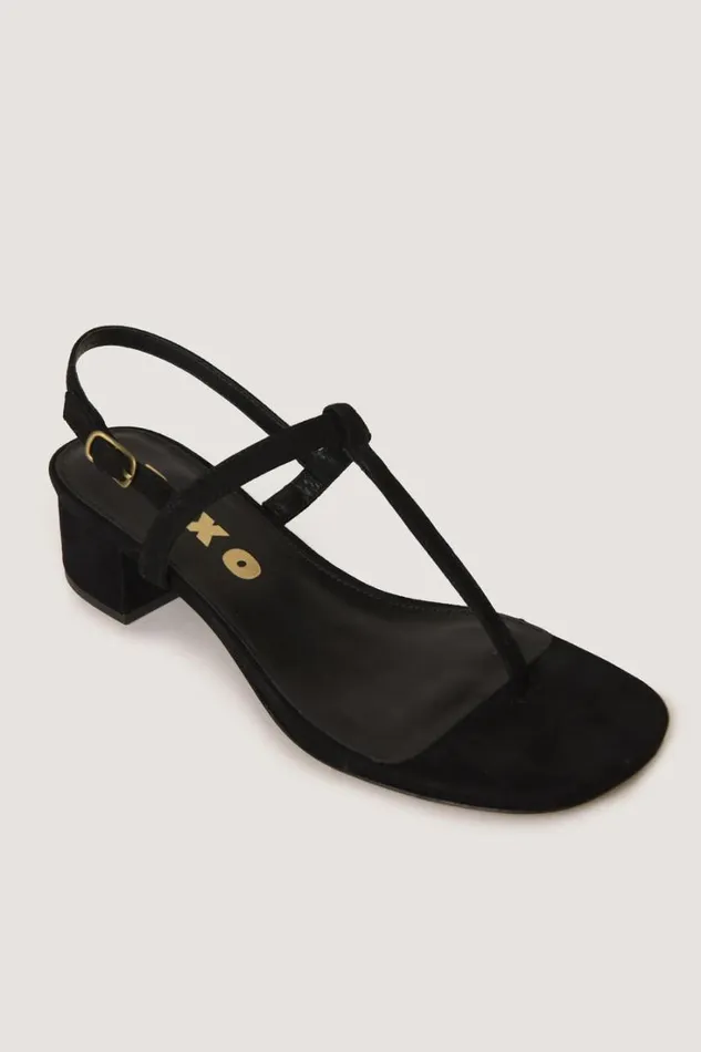 Women RIXO Shoes Mads Suede Sandals Black