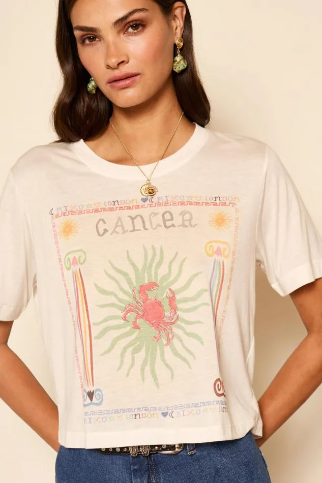 Women RIXO Tops Ria Zodiac TShirt Cancer