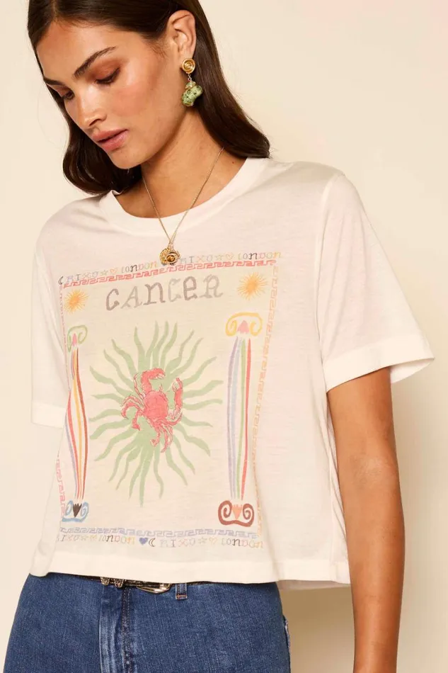 Women RIXO Tops Ria Zodiac TShirt Cancer