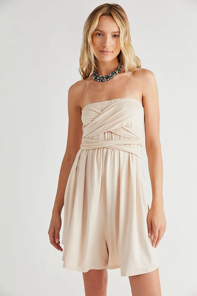 Women Rompers Free People Redondo Romper Tan