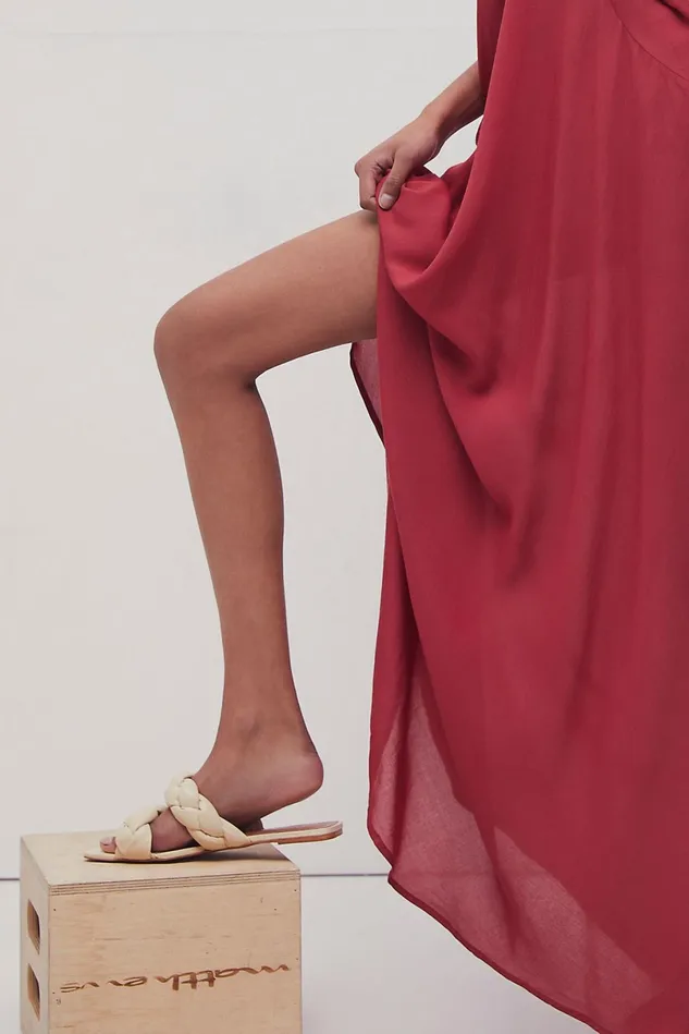 Women Sandals Free People Poppy SlipOn Sandals Cream
