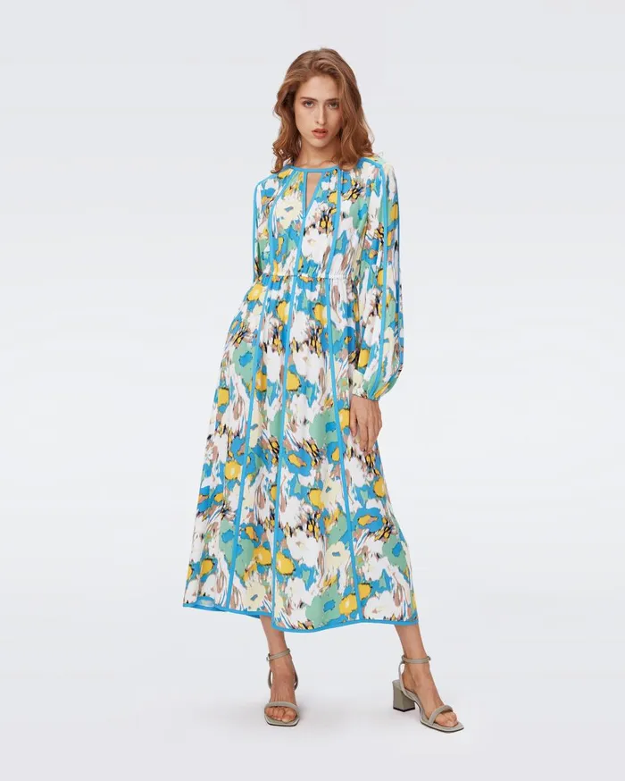 Women Scott Dress Day Dream Floral Blue DVF Dresses