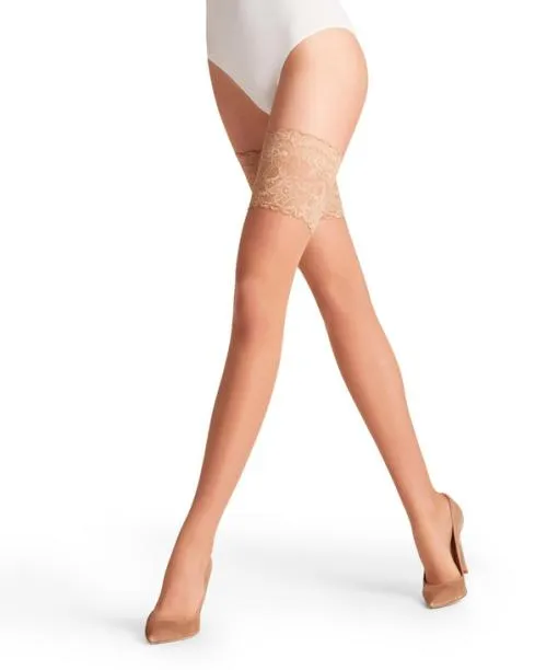 Women Seidenglatt 15 DEN Women Stay Ups Powder FALKE Thigh Highs