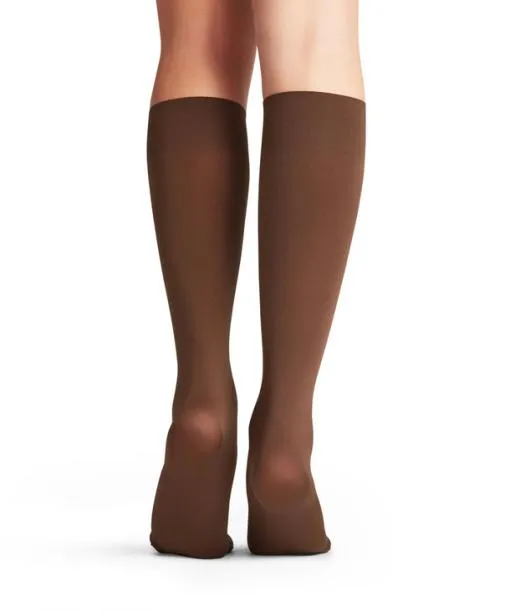 Women Seidenglatt 40 DEN Women Kneehigh Socks Coffee FALKE Fullyfashioned Stockings