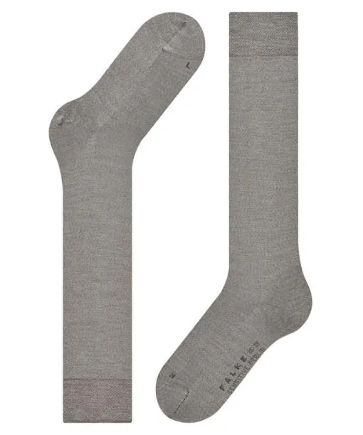 Women Sensitive Berlin Women Kneehigh Socks Light Grey Mel FALKE Functionals