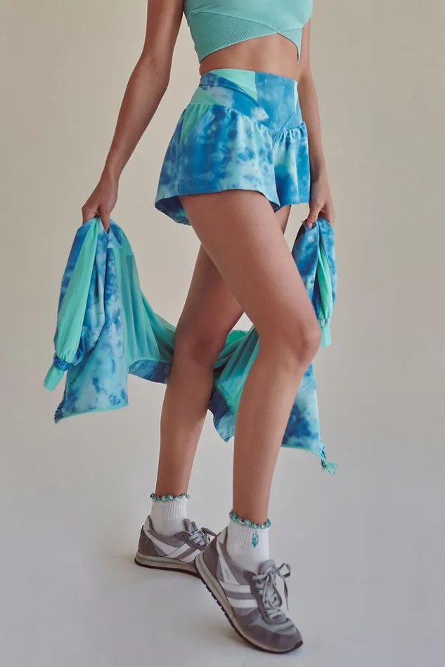 Women Shorts Free People Endless Sunshine Shorts Hot Turquoise Combo