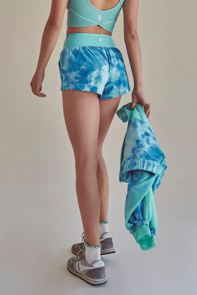 Women Shorts Free People Endless Sunshine Shorts Hot Turquoise Combo
