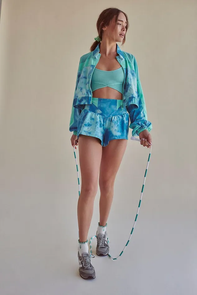 Women Shorts Free People Endless Sunshine Shorts Hot Turquoise Combo