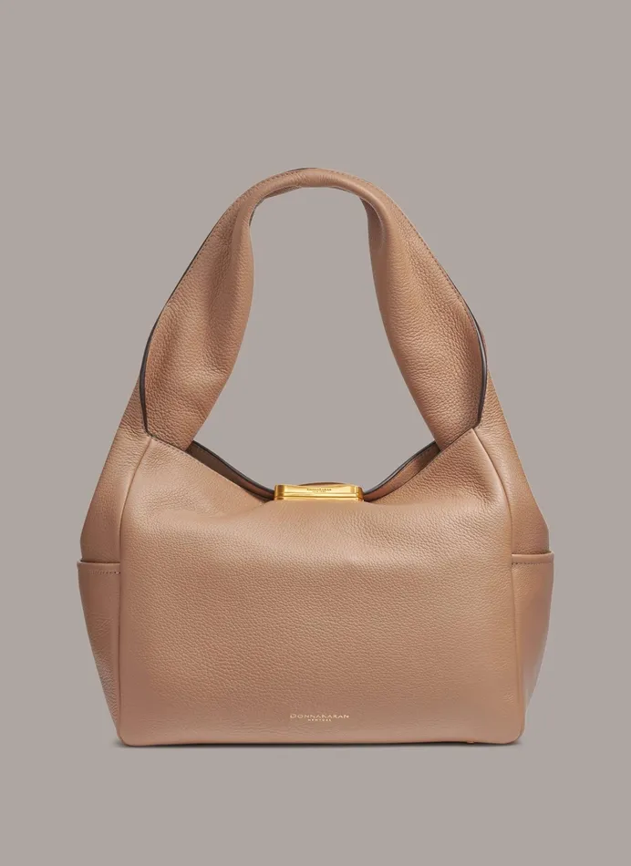 Women Shoulder And Hobo Bags Donna Karan AMAGANSETT SHOULDER BAG Fawn