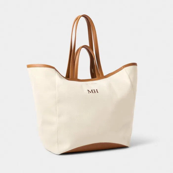 Women Shoulder Bags Katie Loxton Siena Canvas Oversized Tote Bag In Cognac