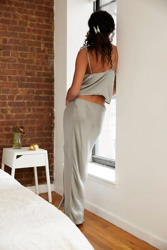 Women Skirts Free People Mist Solid Bias Maxi Set Dusk