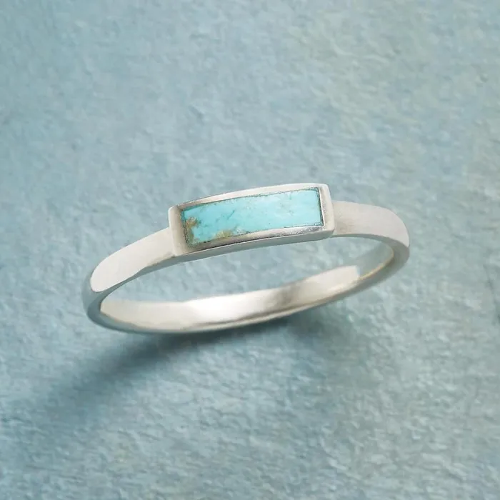 Women Slimline Turquoise Ring Sundance Catalog Rings