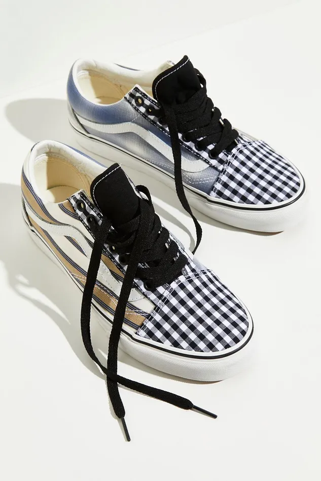 Women Sneakers Free People Old Skool Prep Retro Sneakers Blanc De Blanc