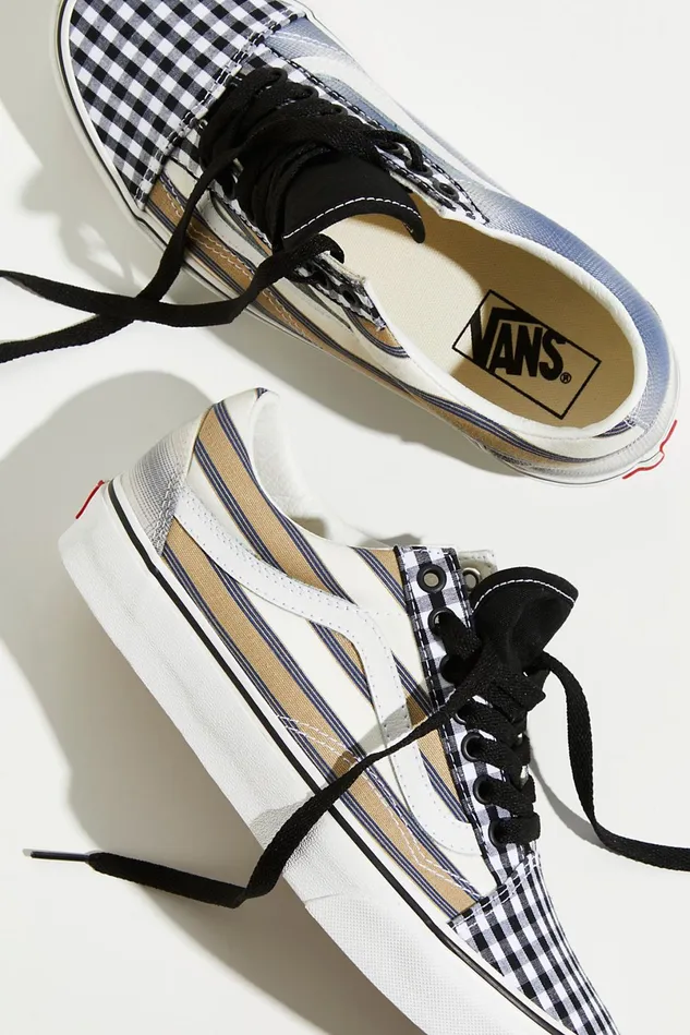 Women Sneakers Free People Old Skool Prep Retro Sneakers Blanc De Blanc