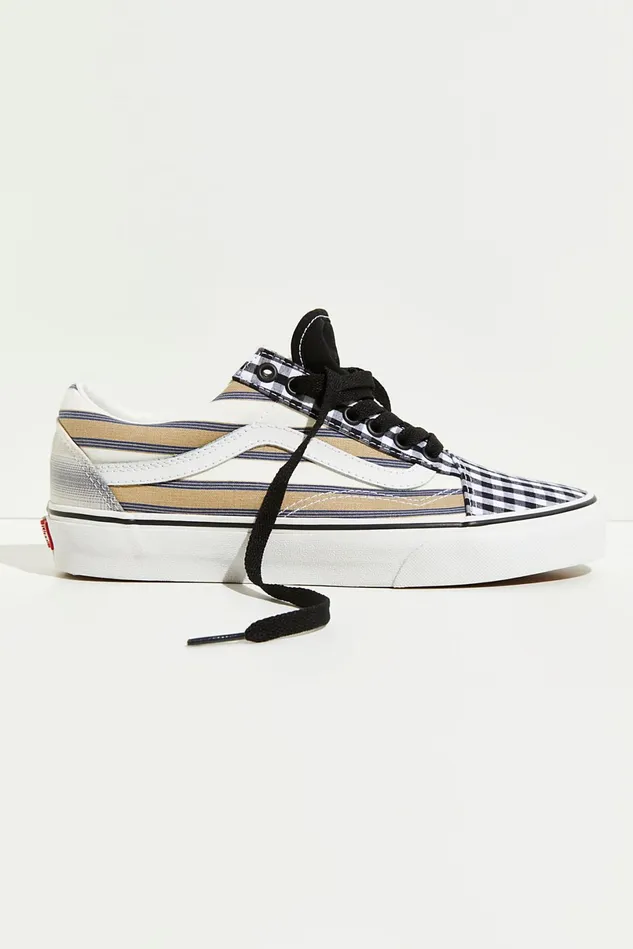 Women Sneakers Free People Old Skool Prep Retro Sneakers Blanc De Blanc