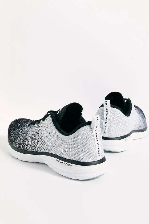 Women Sneakers Free People Techloom Pro Ombre Trainers Black Heather Grey White