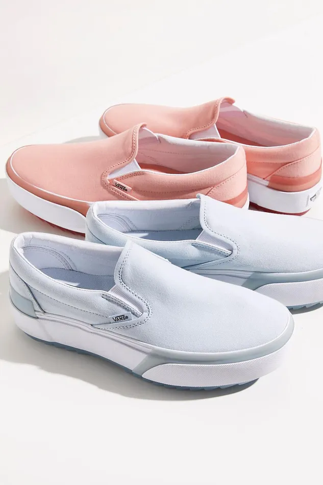 Women Sneakers Free People UA Classic Pastel SlipOn Sneakers Ballad Blue True White Women Sneakers Free People UA Classic Pastel SlipOn Sneakers Ballad Blue True White