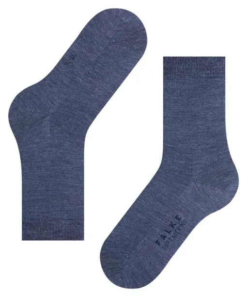 Women Softmerino Women Socks Dark Blue Mel FALKE Socks