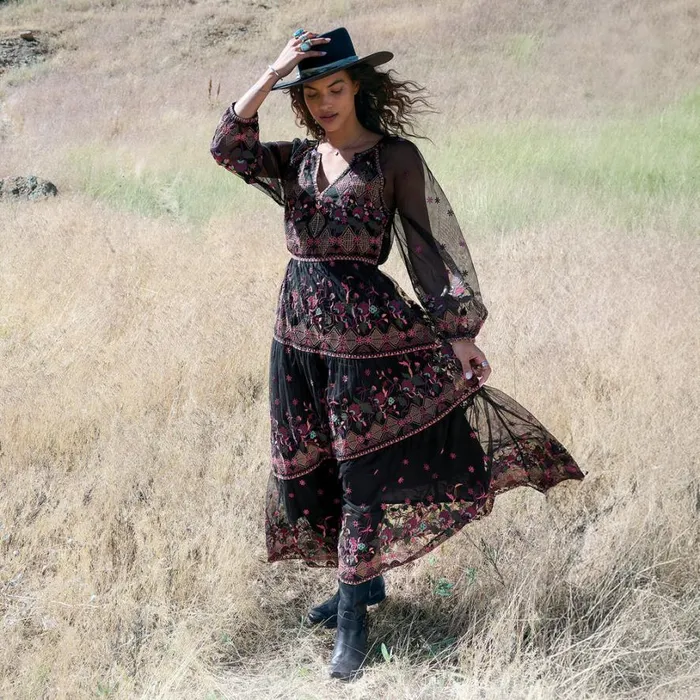 Women Soiree In Vienna Dress Black Sundance Catalog Dresses and Jumpsuits