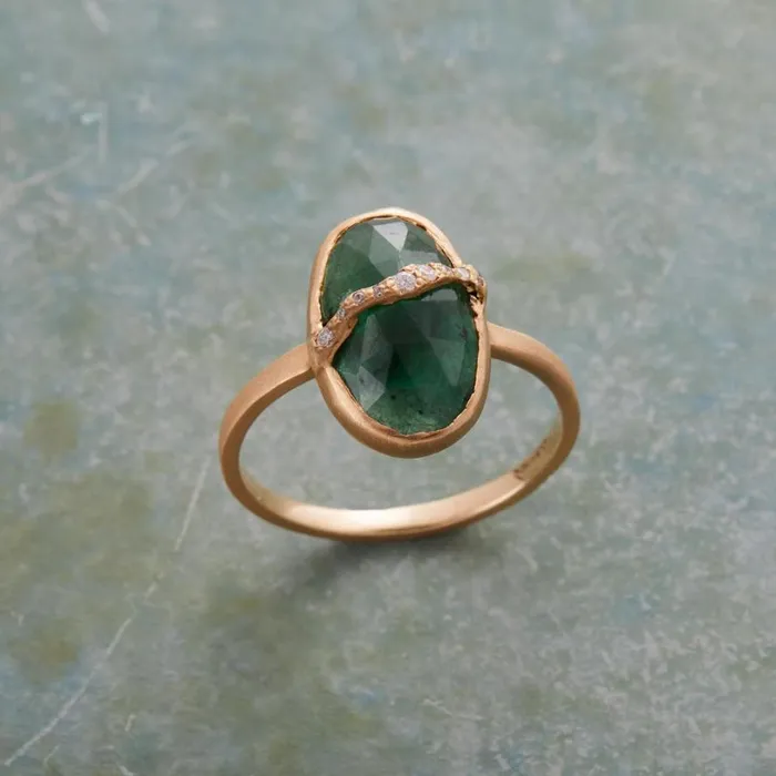 Women Sparkling Emerald Ring Sundance Catalog Rings