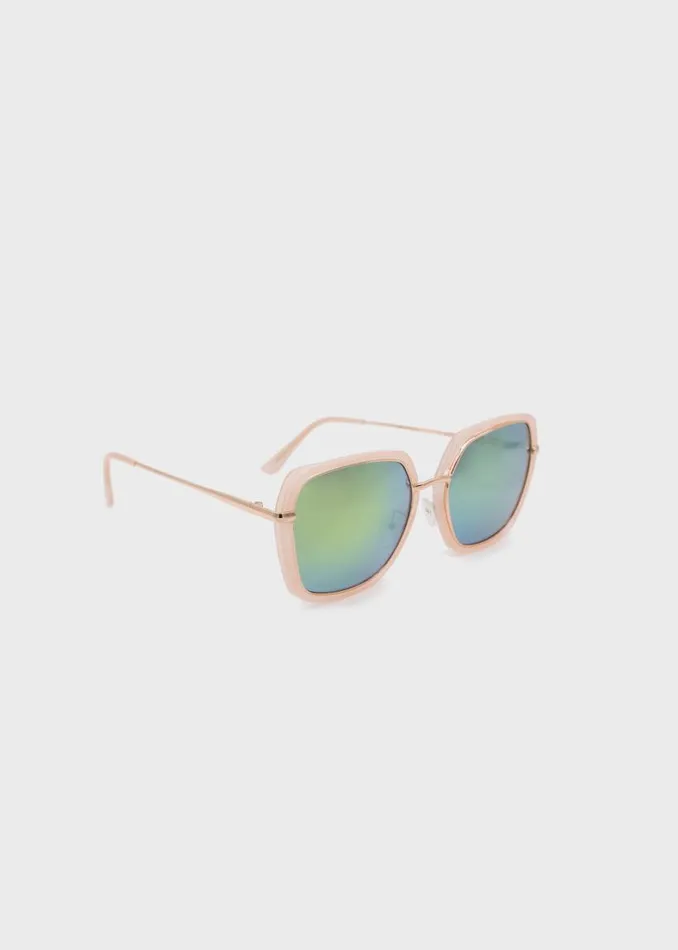 Women Square Milky Blush Sunglasses Blush Buffalo David Bitton Sunglasses