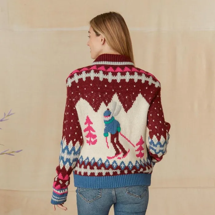 Women Starlit Slopes Cardigan Petite Maroon Sundance Catalog Sweaters Women Starlit Slopes Cardigan Petite Maroon Sundance Catalog Sweaters