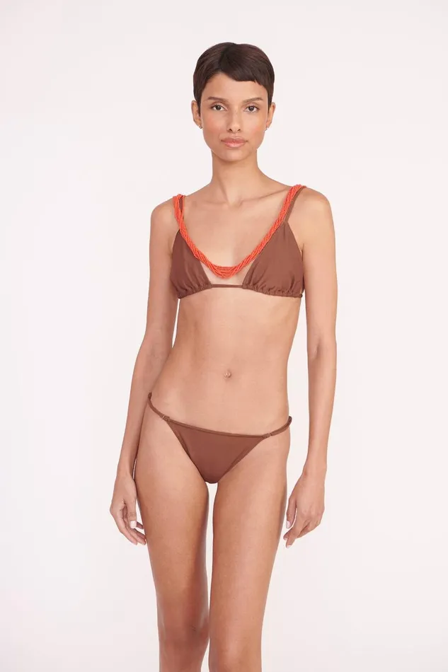 Women STAUD Bikinis OLIVIA BEADED TRIANGLE TOP CLOVE