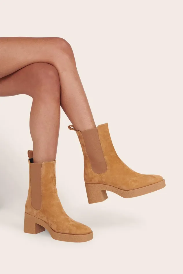 Women STAUD Boots CYBIL BOOT CASHEW SUEDE Women STAUD Boots CYBIL BOOT CASHEW SUEDE