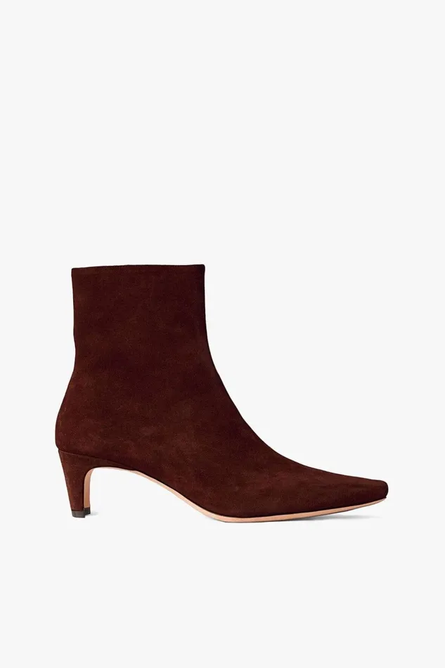 Women STAUD Boots WALLY ANKLE BOOT MAHOGANY SUEDE