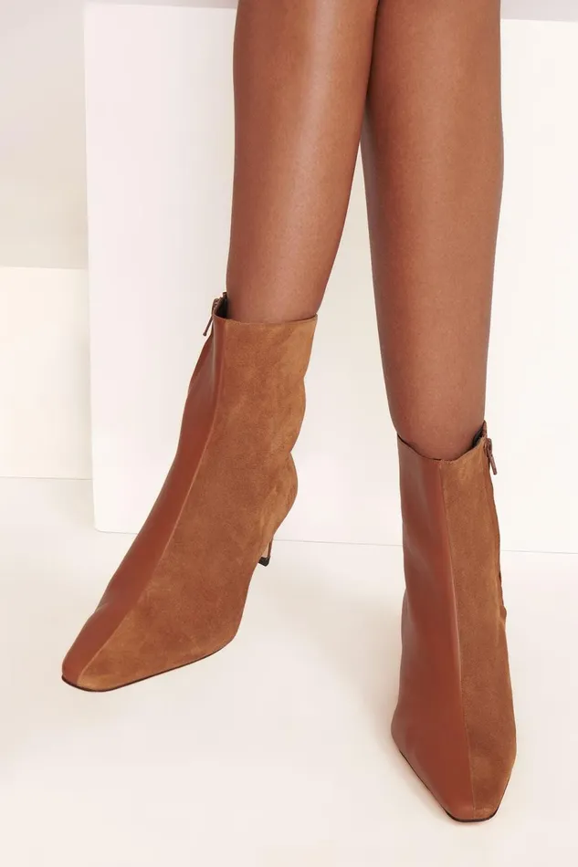 Women STAUD Boots WALLY SPLIT ANKLE BOOT TAN