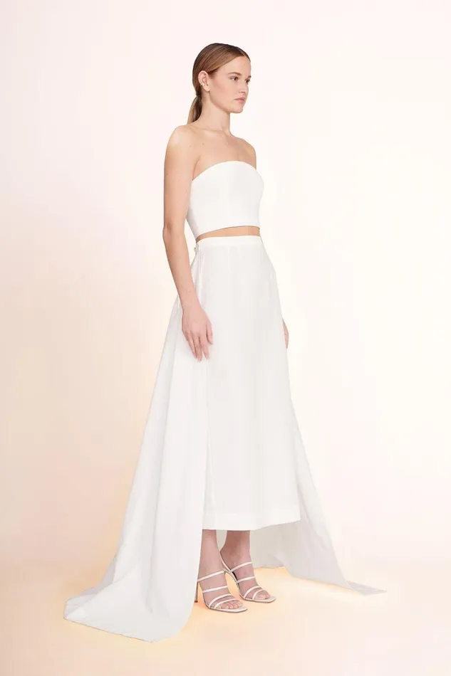 Women STAUD Bridal Dresses NYLA TOP WHITE