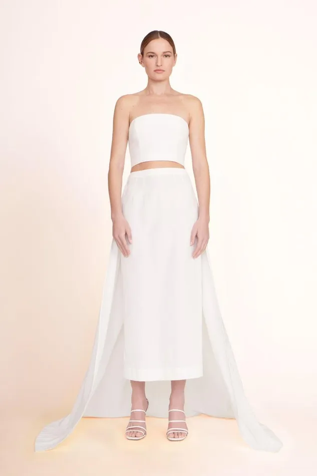 Women STAUD Bridal Dresses NYLA TOP WHITE