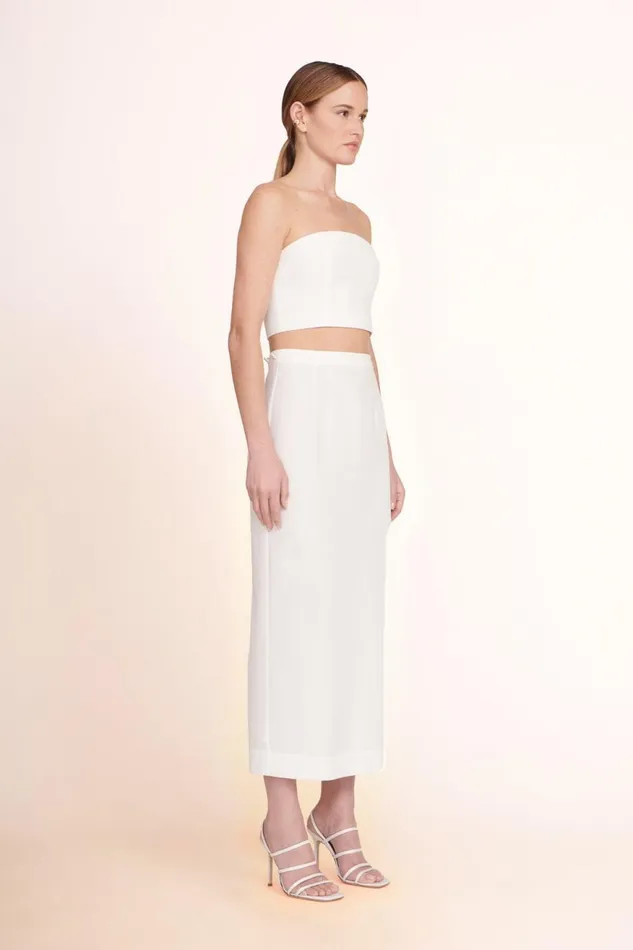 Women STAUD Bridal Dresses NYLA TOP WHITE