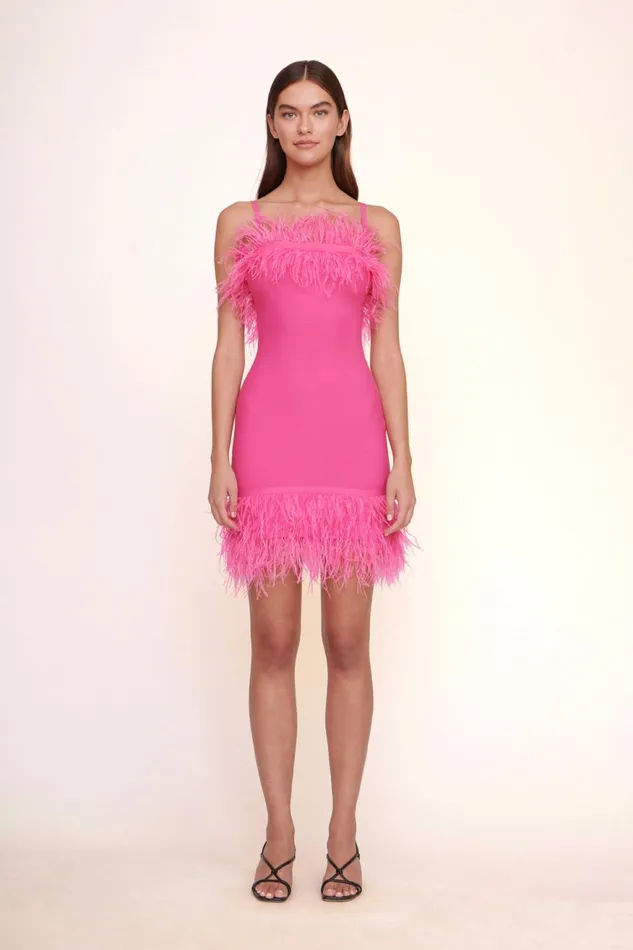 Women STAUD Dresses ETTA DRESS SHOCKING PINK
