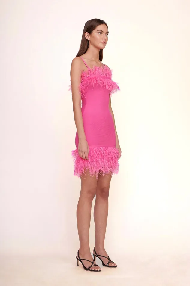 Women STAUD Dresses ETTA DRESS SHOCKING PINK