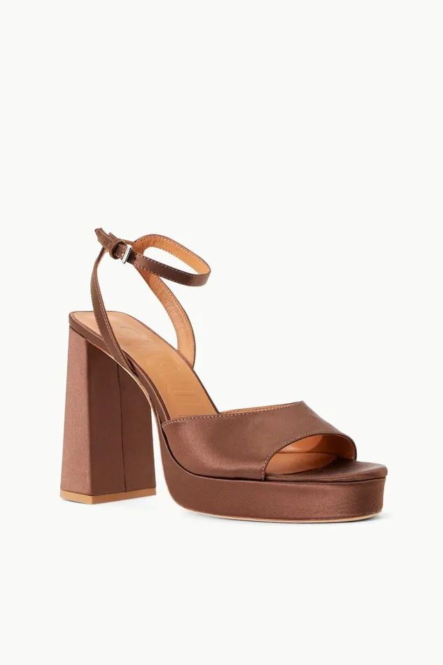 Women STAUD Heels SOLANGE PLATFORM CLOVE SATIN