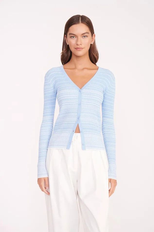 Women STAUD Knits CARGO SWEATER FRENCH BLUE WHITE