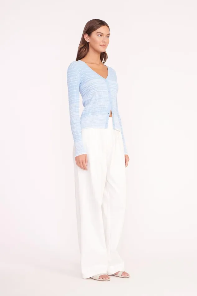 Women STAUD Knits CARGO SWEATER FRENCH BLUE WHITE